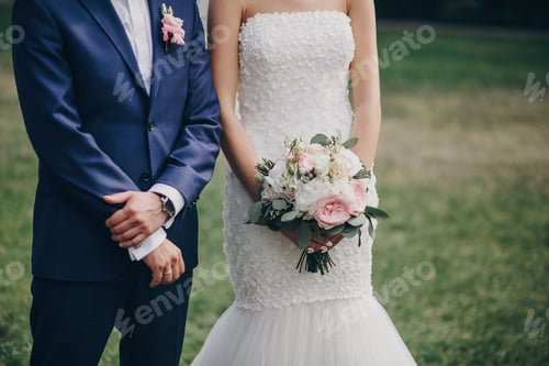Preview: Beautiful wedding ceremony in summer park or garden