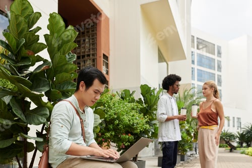 Preview: Young Man Working On Laptop