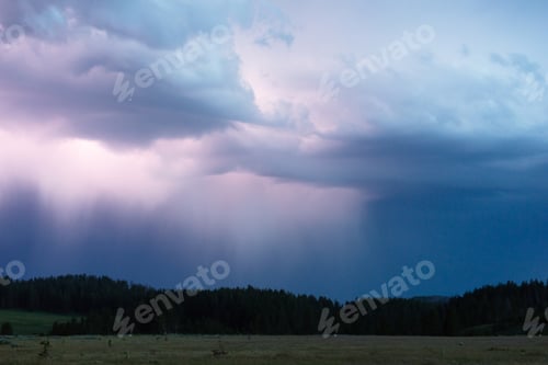 Preview: A storm passes thru quickly over Norris Canyon Road in Yellowstone