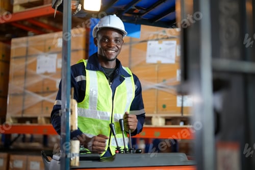 Preview: Young warehouse workers working together. Business distribution supply and logistic shipment.