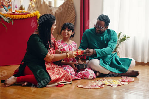 Preview: Celebrating Traditional Festival with Family Inside Home