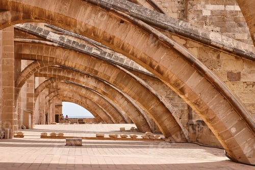 Preview: Palma de Mallorca cathedral. Stone flying buttress. Balearic islands