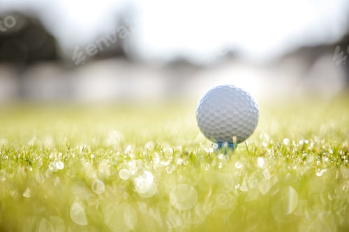 Preview: Golf ball on tee in front of driver