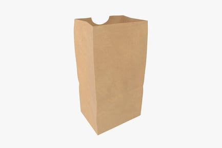 Preview: Small Open Top Paper Grocery Bag Mockup