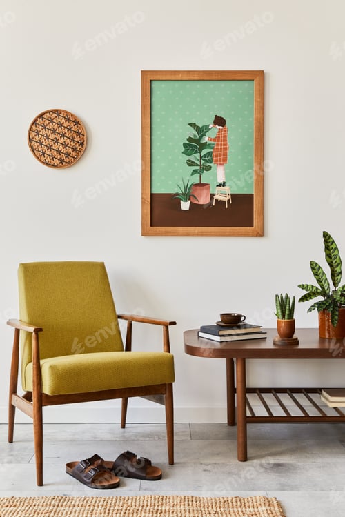 Preview: Vintage concept of living room interior