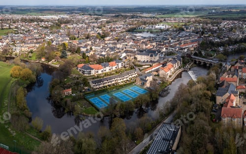 Preview: Aerial landscape view of the West Yorkshire town of Wetherby