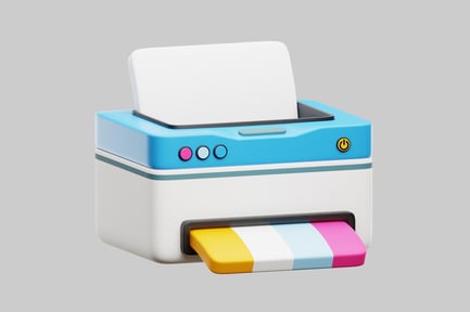 Preview: Cartoon office color printer
