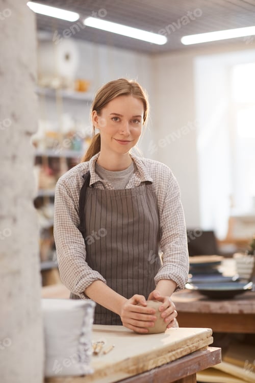 Preview: Kneading clay with hands