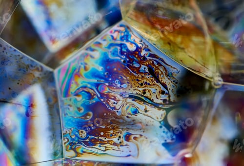 Preview: The illuminate rainbow on the bubble surface