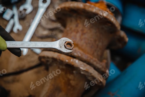 Preview: Closeup shot of rusty metals