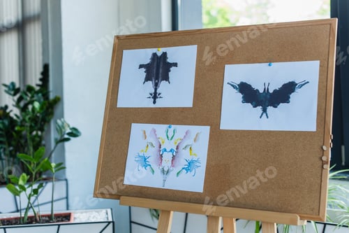 Preview: Rorschach test on board in psychotherapy consultation room