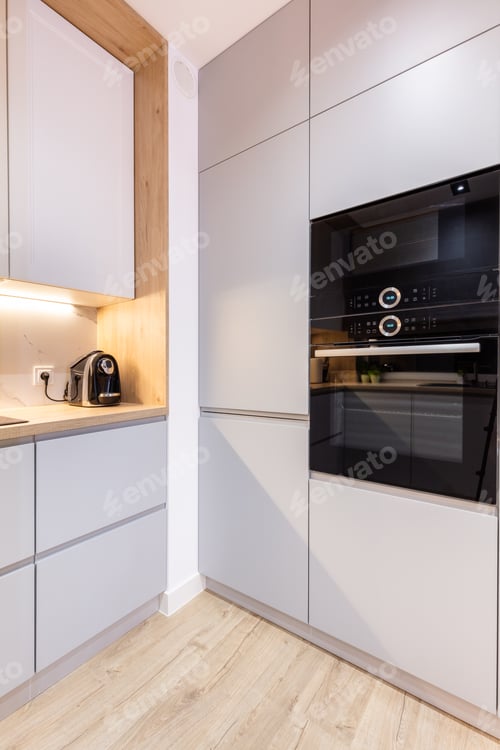 Preview: Kitchen furniture in a modern small apartment