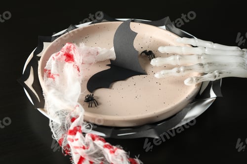 Preview: Helloween table setting, a Helloween holiday concept
