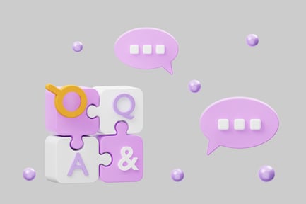 Preview: Faq puzzle piece conversation asset