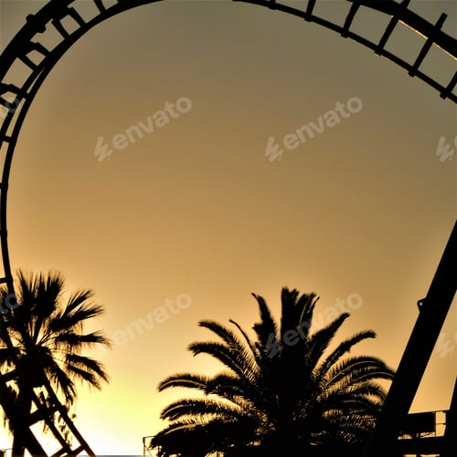 Preview: Golden Hour over a Roller Coastet!
