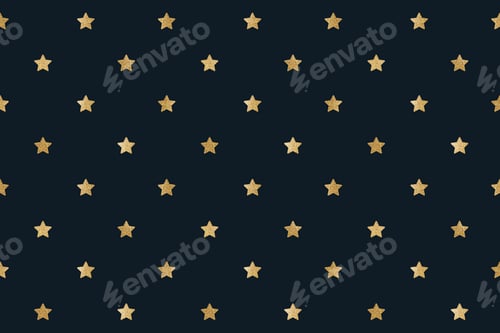 Preview: Seamless glittery gold stars background design resource