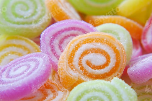 Preview: detail shot of sweet jelly on table,