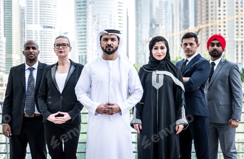 Preview: Mixed business team making agreements on future business plans