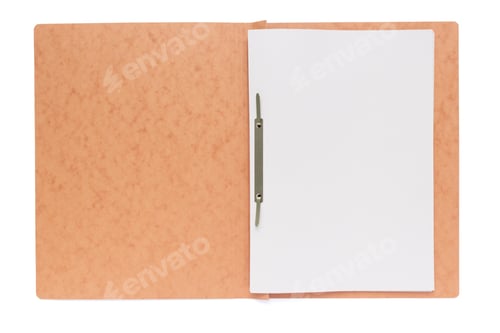 Preview: Paper folder and blank sheet isolated at white background