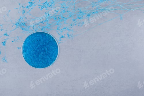 Preview: Iced blue cosmopolitan cocktail. on grey background