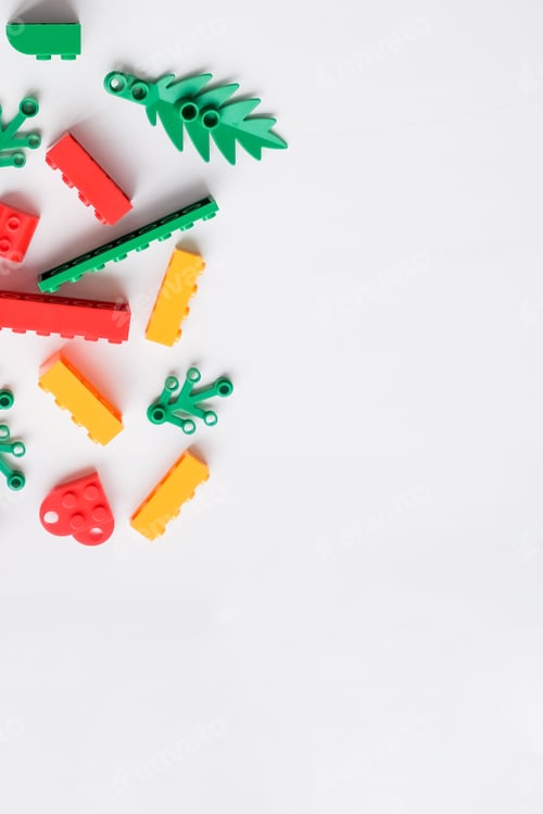 building sets colorful constructor set for children .Multicolored plastic building blocks of the