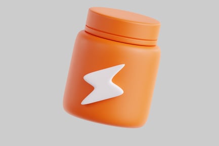 Preview: Orange cylindrical container with white lightning bolt symbol.