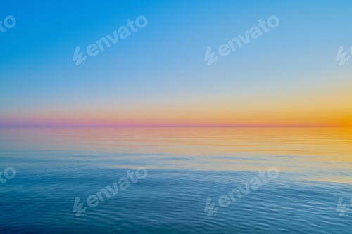 Preview: Beautiful sunset over Baltic sea. Natural background. Latvia.