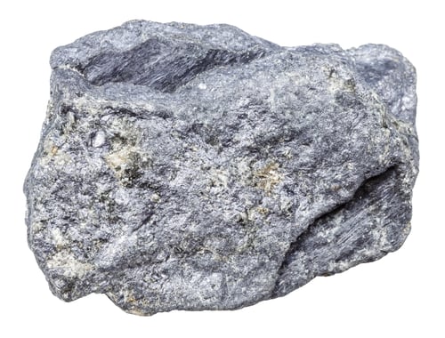 Preview: raw molybdenite mineral isolated on white