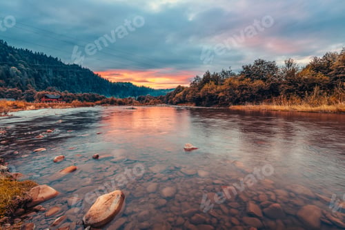 Preview: Sunrise in Mountanious River