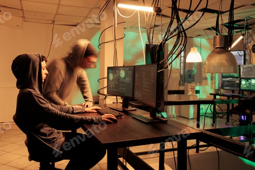 Preview: Hacker coding computer worm program, hacking internet network system