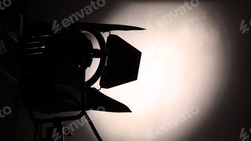Preview: Big studio lighting with tripod for video production.