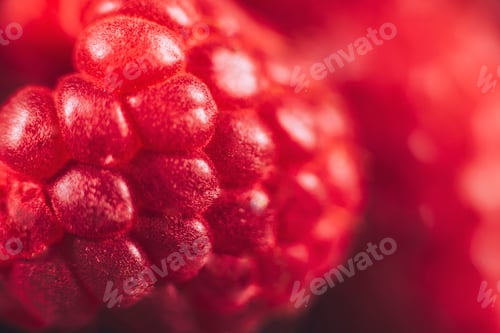 Preview: Raspberries Macro Close Up