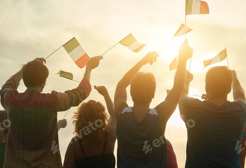 Preview: Waving italian flags.
