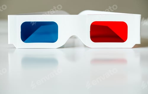 Preview: Closeup of 3D glasses movies and entertainment concept