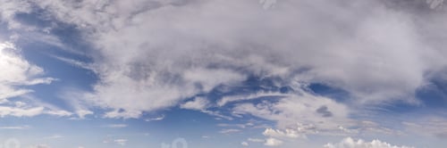 Preview: Vast Sky With White Clouds Over Calm Blue Horizon Cloudscape Landscape