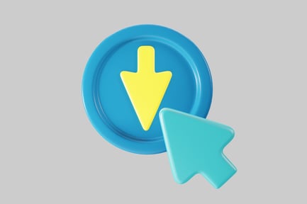 Visualização: Seta com design de ícone de mouse