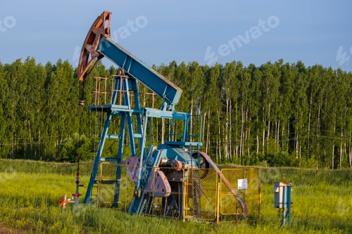 Preview: Working oil pump from oil field. Industrial equipment