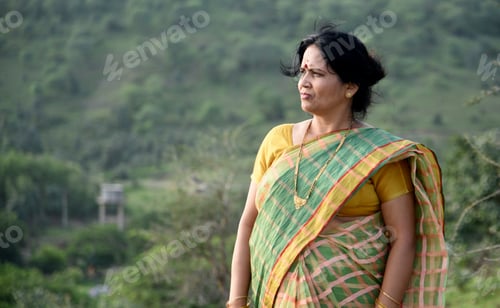 Preview: Indian women enjoying nature at outdoor