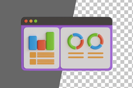 Preview: Dashboard Growth 3D Icon