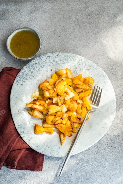 Preview: Fried potato slices with sour sauce