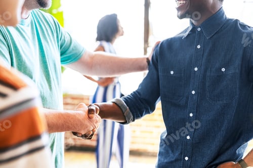 Preview: People shaking hands in a meeting