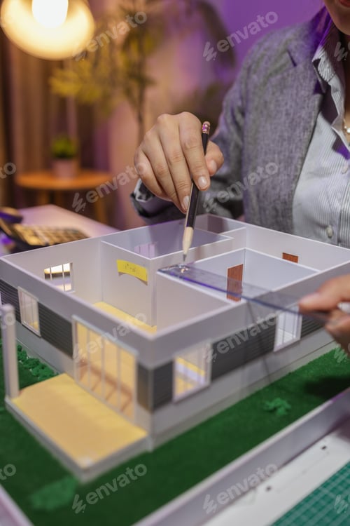 Preview: a passionate female architect works in her private office