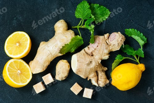 Preview: fresh ingredients for tea