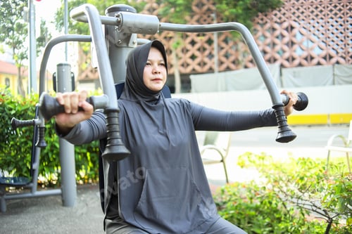Preview: Muslim Woman Exercising Outdoor