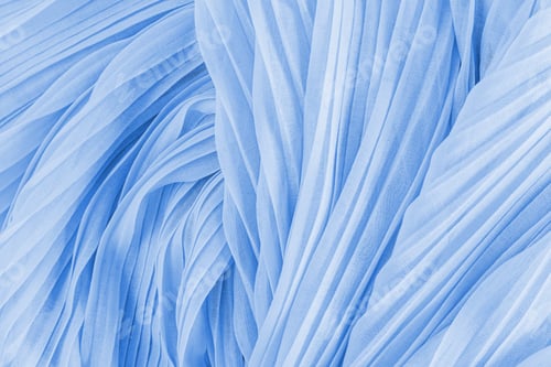 Preview: Soft air waves of blue colored silk or chiffon fabric. Chic abstract festive background. mockup.