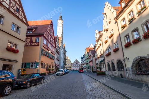 Preview: Town Rothenburg ob der Tauber, a town in the district of Ansbach of Mittelfranken (Middle Franconia