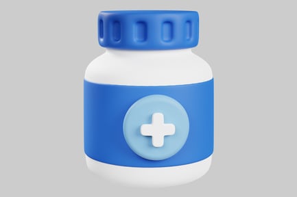 Preview: Medical pill bottle cartoon style
