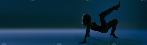 Preview: Midnight Elegance: Woman Mastering Handstand