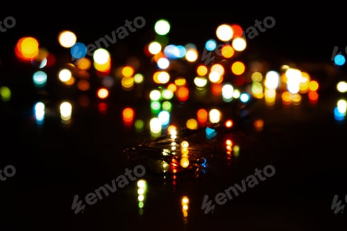 Preview: colored blurred bokeh christmas garlands