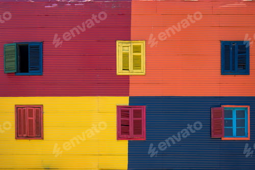 Preview: Colorful facade from Caminito in La Boca, Buenos Aires, Argentina
